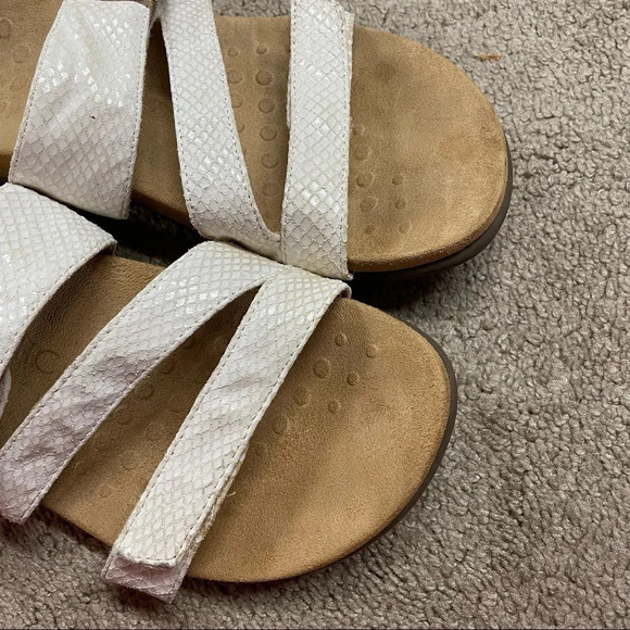 VIONIC Womens Rest 341 Skylar Slide Sandal White Snake size 9 Wide - Picture 8 of 11